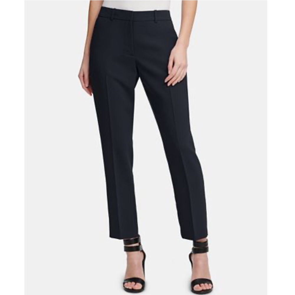 NEW DKNY BLACK THE ESSEX SLIM LEG ANKLE PANTS